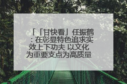 「甘快看」任振鹤：在彰显特色追求实效上下功夫 以文化为重要支点为高质量发展增添动能