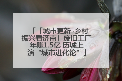 「城市更新 ·乡村振兴看济南」废旧工厂年赚1.5亿 历城上演“城市进化论”