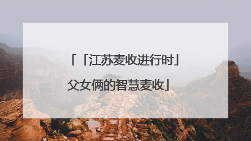 「江苏麦收进行时」父女俩的智慧麦收