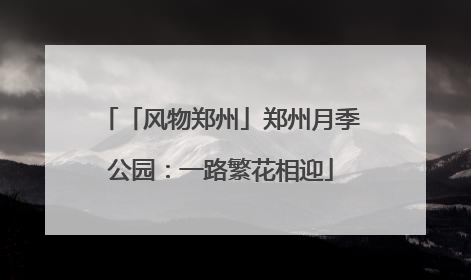 「风物郑州」郑州月季公园：一路繁花相迎
