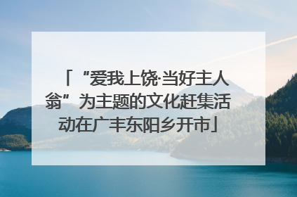“爱我上饶·当好主人翁”为主题的文化赶集活动在广丰东阳乡开市