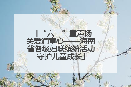 “六一”童声扬 关爱润童心——海南省各级妇联缤纷活动守护儿童成长