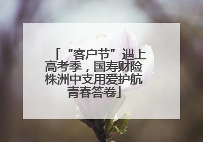 “客户节”遇上高考季，国寿财险株洲中支用爱护航青春答卷