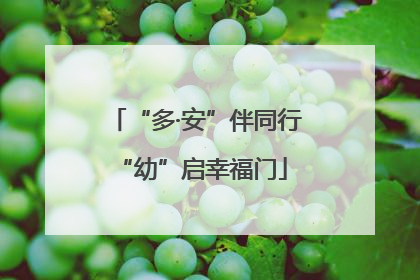 “多·安”伴同行 “幼”启幸福门