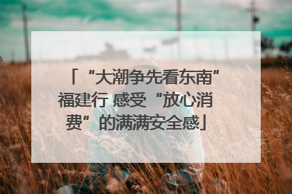 “大潮争先看东南”福建行 感受“放心消费”的满满安全感
