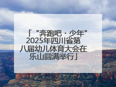 “奔跑吧・少年”2025年四川省第八届幼儿体育大会在乐山圆满举行