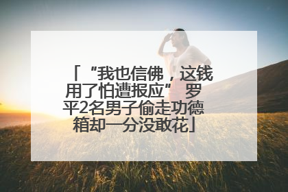 “我也信佛，这钱用了怕遭报应” 罗平2名男子偷走功德箱却一分没敢花