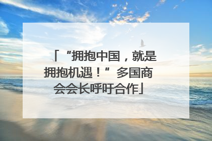 “拥抱中国，就是拥抱机遇！”多国商会会长呼吁合作
