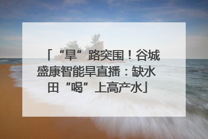 “旱”路突围！谷城盛康智能旱直播：缺水田“喝”上高产水