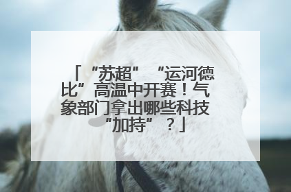 “苏超”“运河德比”高温中开赛！气象部门拿出哪些科技“加持”？