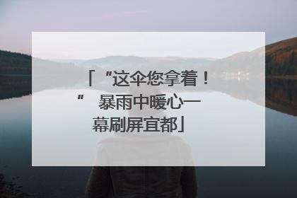 “这伞您拿着！” 暴雨中暖心一幕刷屏宜都