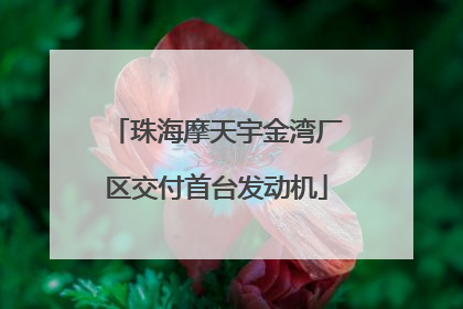 珠海摩天宇金湾厂区交付首台发动机
