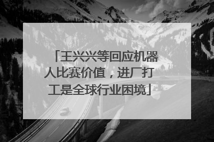 王兴兴等回应机器人比赛价值，进厂打工是全球行业困境
