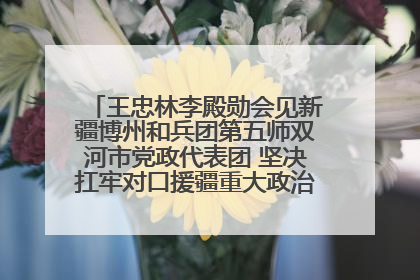 王忠林李殿勋会见新疆博州和兵团第五师双河市党政代表团 坚决扛牢对口援疆重大政治责任 推动双方实现优势互补务实合作