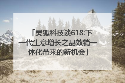 灵狐科技谈618:下一代生意增长之品效销一体化带来的新机会
