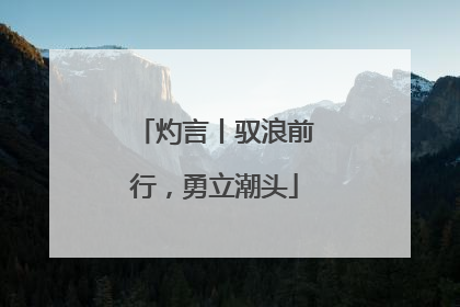 灼言丨驭浪前行，勇立潮头