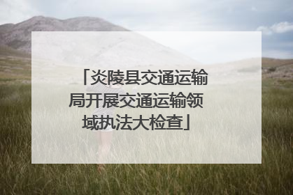 炎陵县交通运输局开展交通运输领域执法大检查