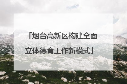 烟台高新区构建全面立体德育工作新模式