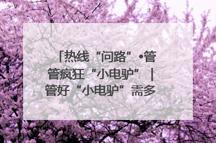 热线“问路”•管管疯狂“小电驴”｜管好“小电驴”需多部门形成合力