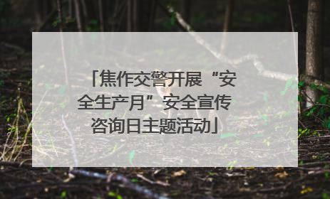 焦作交警开展“安全生产月”安全宣传咨询日主题活动
