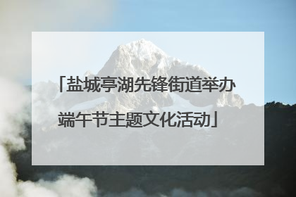 盐城亭湖先锋街道举办端午节主题文化活动