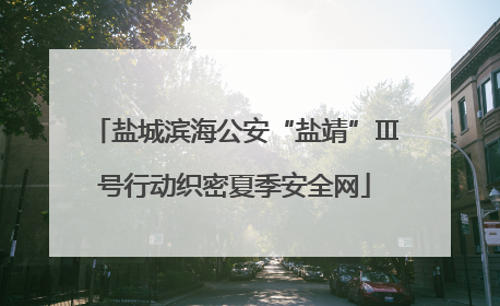 盐城滨海公安“盐靖”Ⅲ号行动织密夏季安全网