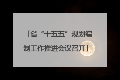 省“十五五”规划编制工作推进会议召开