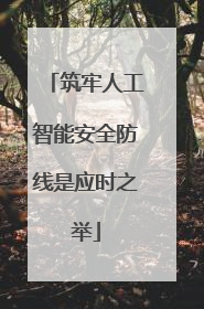 筑牢人工智能安全防线是应时之举