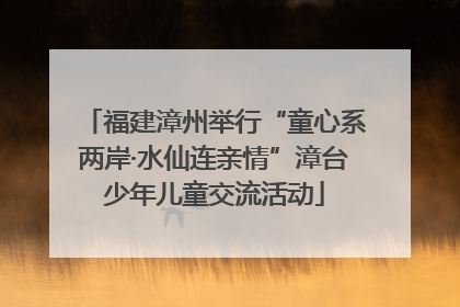 福建漳州举行“童心系两岸·水仙连亲情”漳台少年儿童交流活动