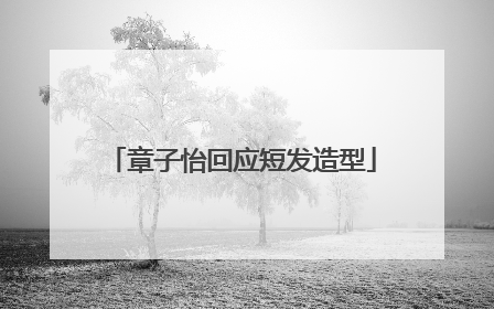 章子怡回应短发造型