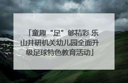童趣“足”够精彩 乐山井研机关幼儿园全面升级足球特色教育活动