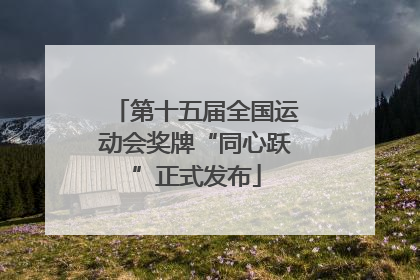 第十五届全国运动会奖牌“同心跃”正式发布