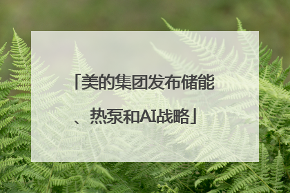 美的集团发布储能、热泵和AI战略