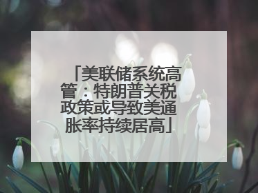 美联储系统高管：特朗普关税政策或导致美通胀率持续居高