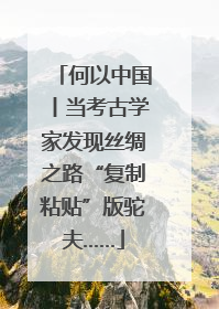 何以中国丨当考古学家发现丝绸之路“复制粘贴”版驼夫……