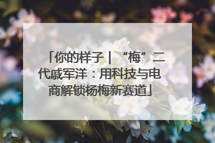 你的样子｜“梅”二代戚军洋：用科技与电商解锁杨梅新赛道