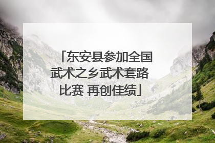东安县参加全国武术之乡武术套路比赛 再创佳绩