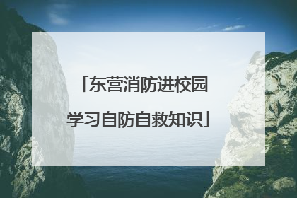 东营消防进校园 学习自防自救知识