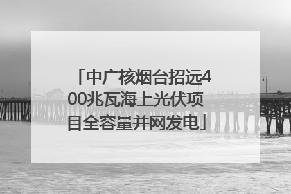 中广核烟台招远400兆瓦海上光伏项目全容量并网发电
