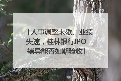 人事调整未歇、业绩失速，桂林银行IPO辅导能否如期验收
