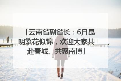 云南省副省长：6月昆明繁花似锦，欢迎大家共赴春城、共聚南博