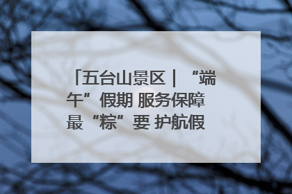 五台山景区｜“端午”假期 服务保障最“粽”要 护航假期“不打烊”