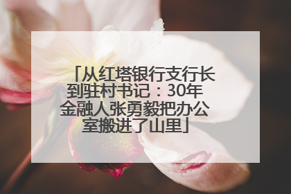 从红塔银行支行长到驻村书记：30年金融人张勇毅把办公室搬进了山里
