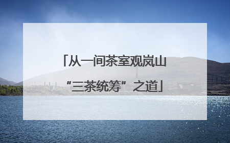 从一间茶室观岚山“三茶统筹”之道