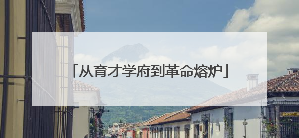 从育才学府到革命熔炉