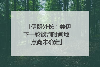 伊朗外长：美伊下一轮谈判时间地点尚未确定