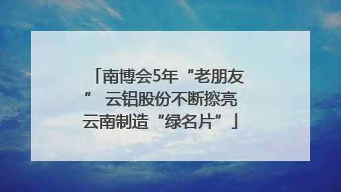 南博会5年“老朋友” 云铝股份不断擦亮云南制造“绿名片”