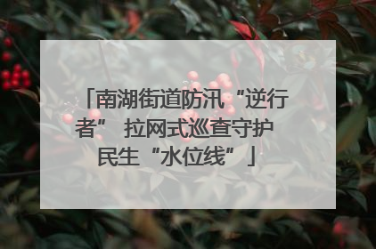 南湖街道防汛“逆行者” 拉网式巡查守护民生“水位线”