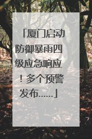 厦门启动防御暴雨四级应急响应！多个预警发布……