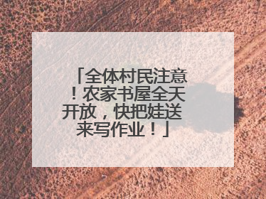 全体村民注意！农家书屋全天开放，快把娃送来写作业！